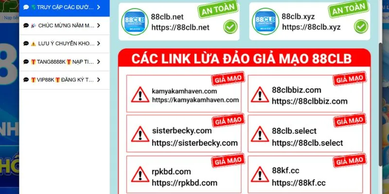 Cách nhận biết đường link chính chủ 88CLB cho người mới bắt đầu